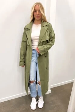 Eve Trench Coat Khaki -Jean Jail Shop Eve Trench Coat Khaki f3