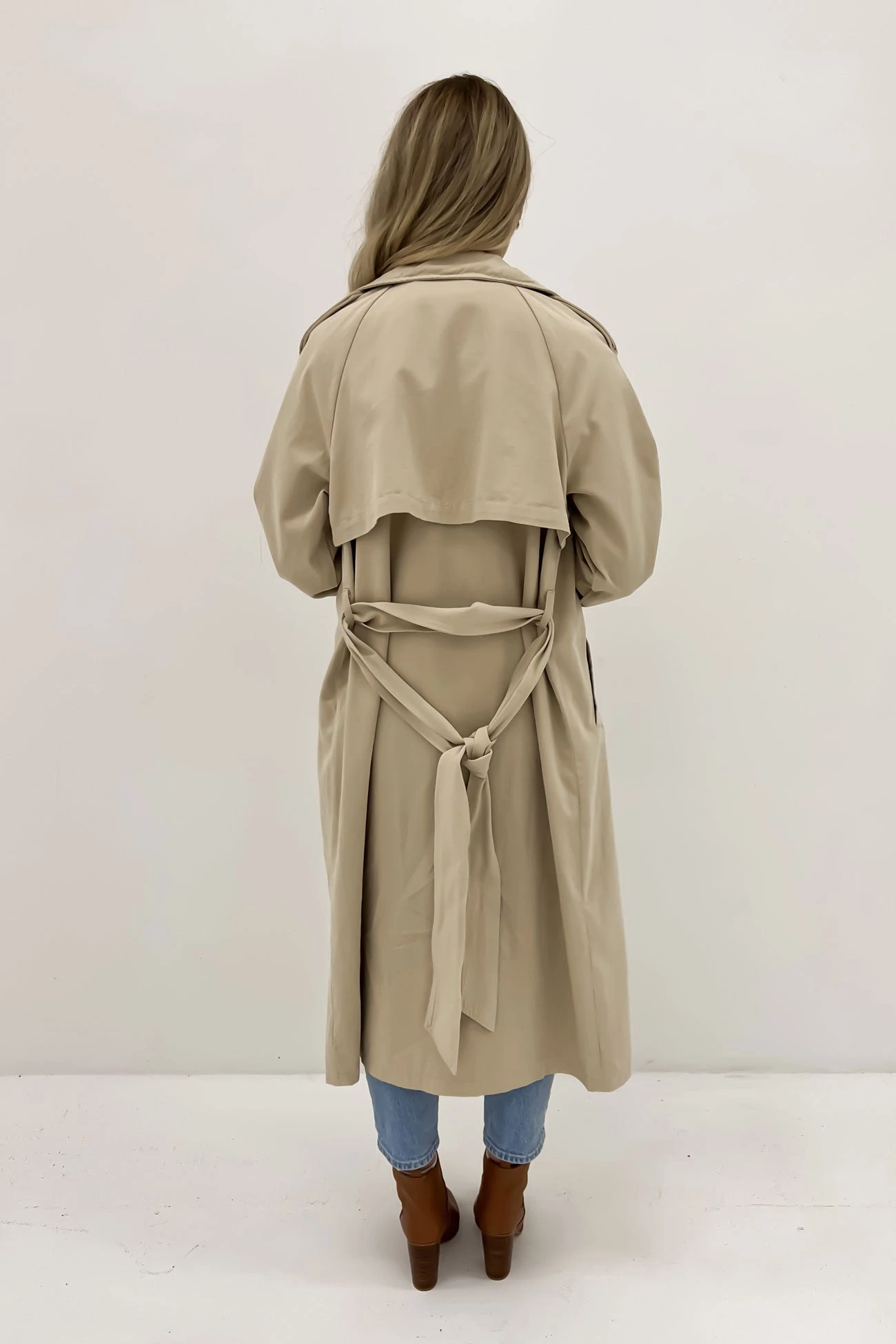 Eve Trench Coat Tan 4 Eve Trench Coat Tan - Image 4