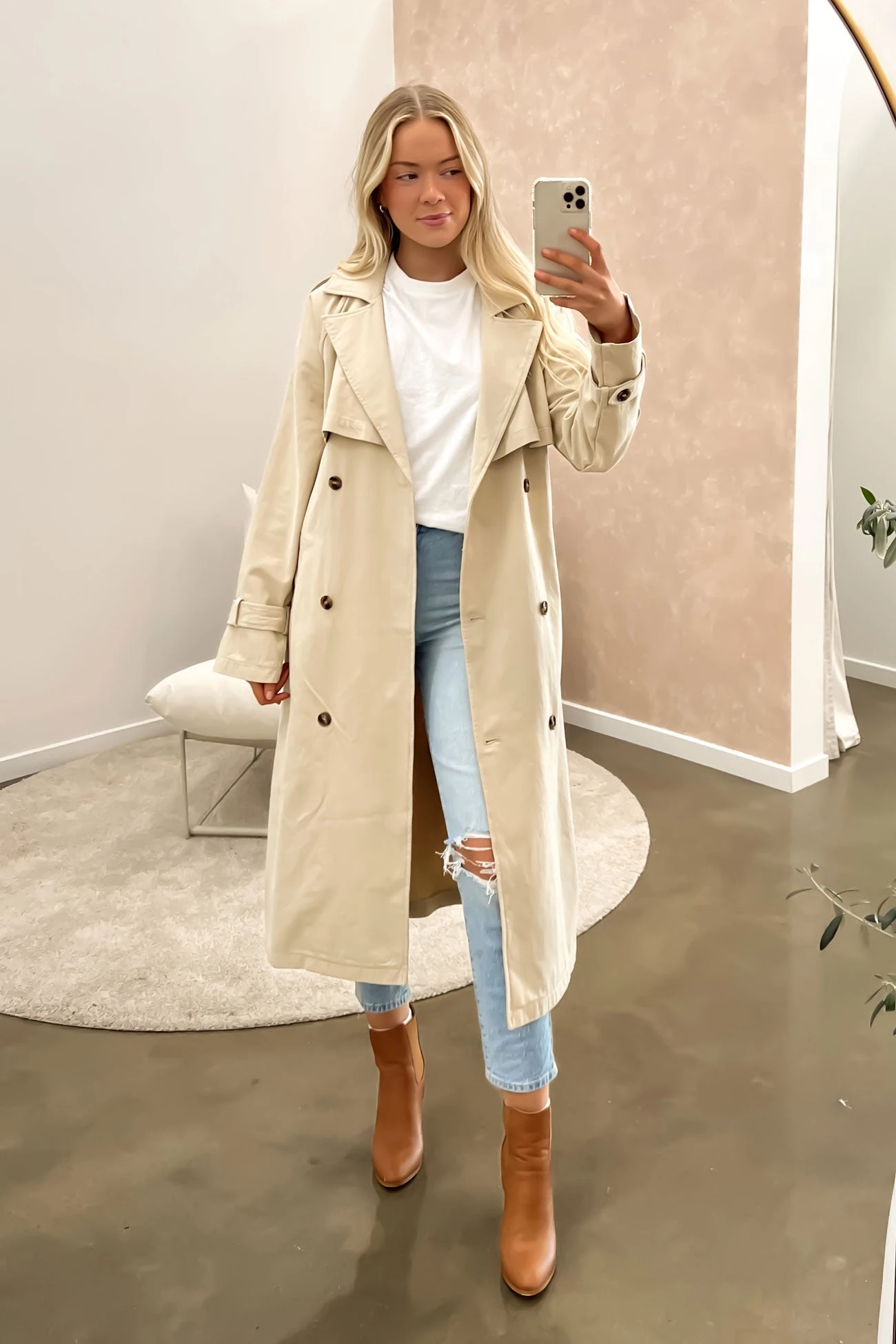 Eve Trench Coat Tan 1 Eve Trench Coat Tan
