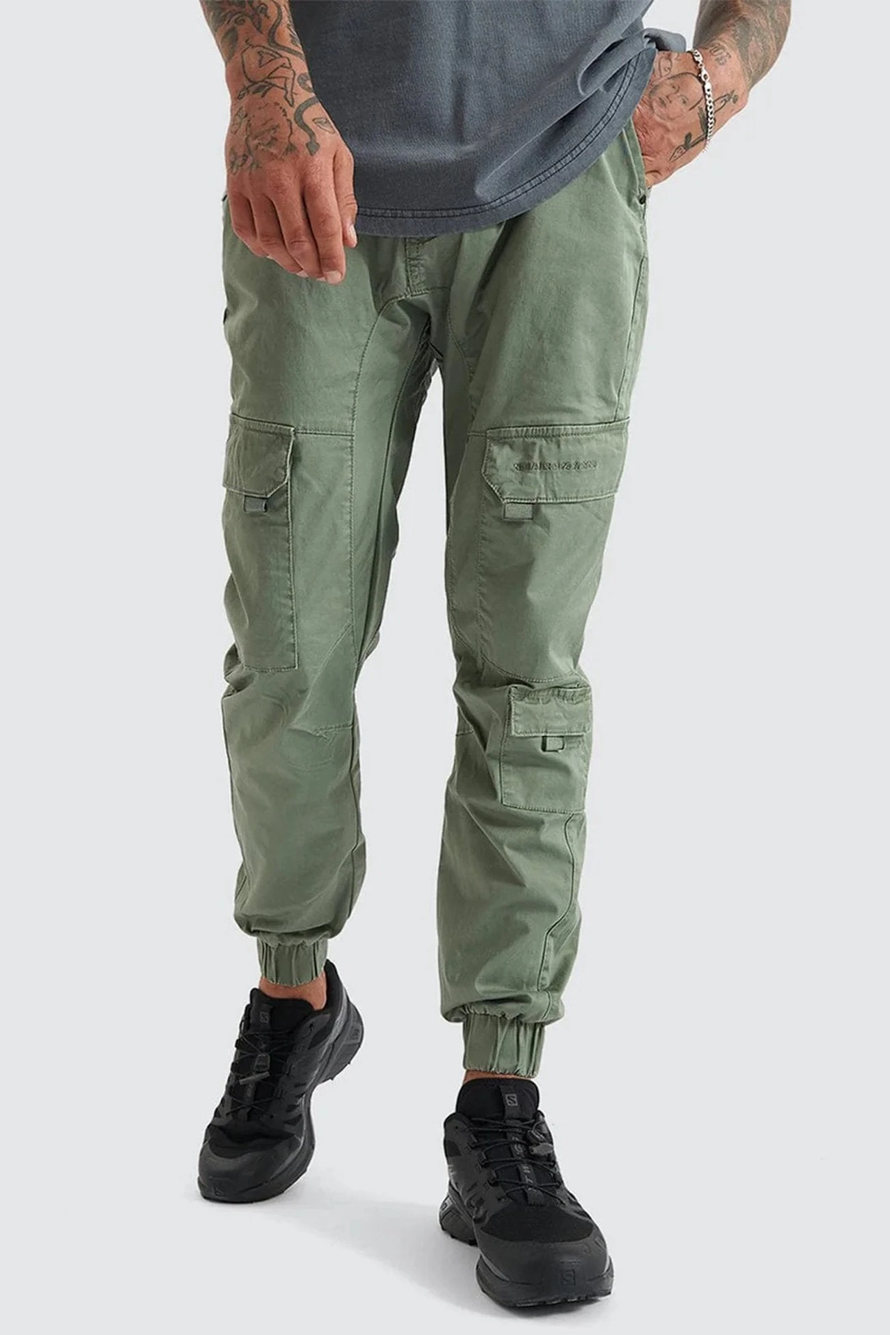 F100 Cargo Jogger Khaki 2 F100 Cargo Jogger Khaki - Image 2