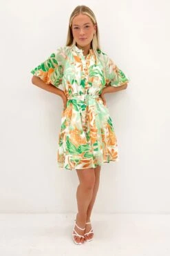 Gabby Mini Dress Green Miami Floral 6 Gabby Mini Dress Green Miami Floral -Jean Jail Shop Gabby Mini Dress Green Miami Floral f2jpg