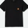 Brixton Global Heavy Weight Short Sleeve Boxy Pocket Tee Black