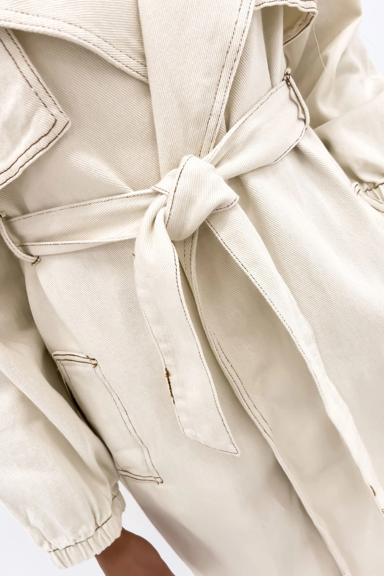 Harry Denim Trench Ecru 5 Harry Denim Trench Ecru - Image 5