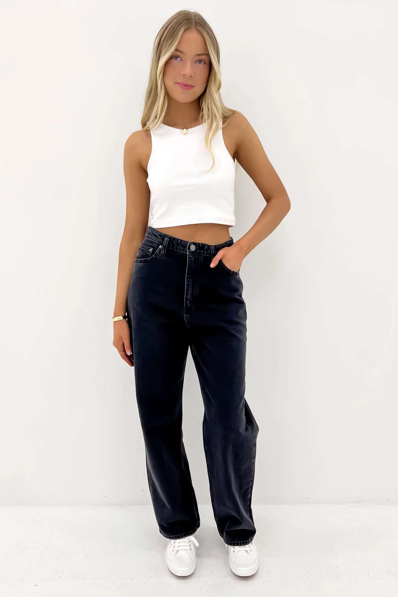 Lee High Baggy Jean Dusted Black Petite 2 Lee High Baggy Jean Dusted Black Petite - Image 2