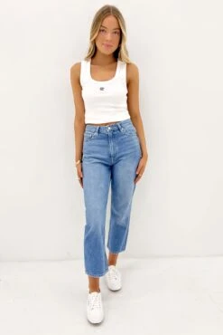 Lee High Straight Crop Jean Blue Envy