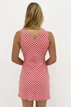 Holden Mini Dress Red Gingham -Jean Jail Shop Holden Mini Dress Red Gingham bjpg