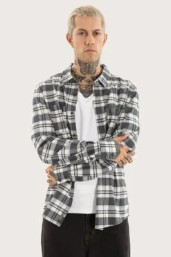 Horizons Long Sleeve Shirt Grey Check
