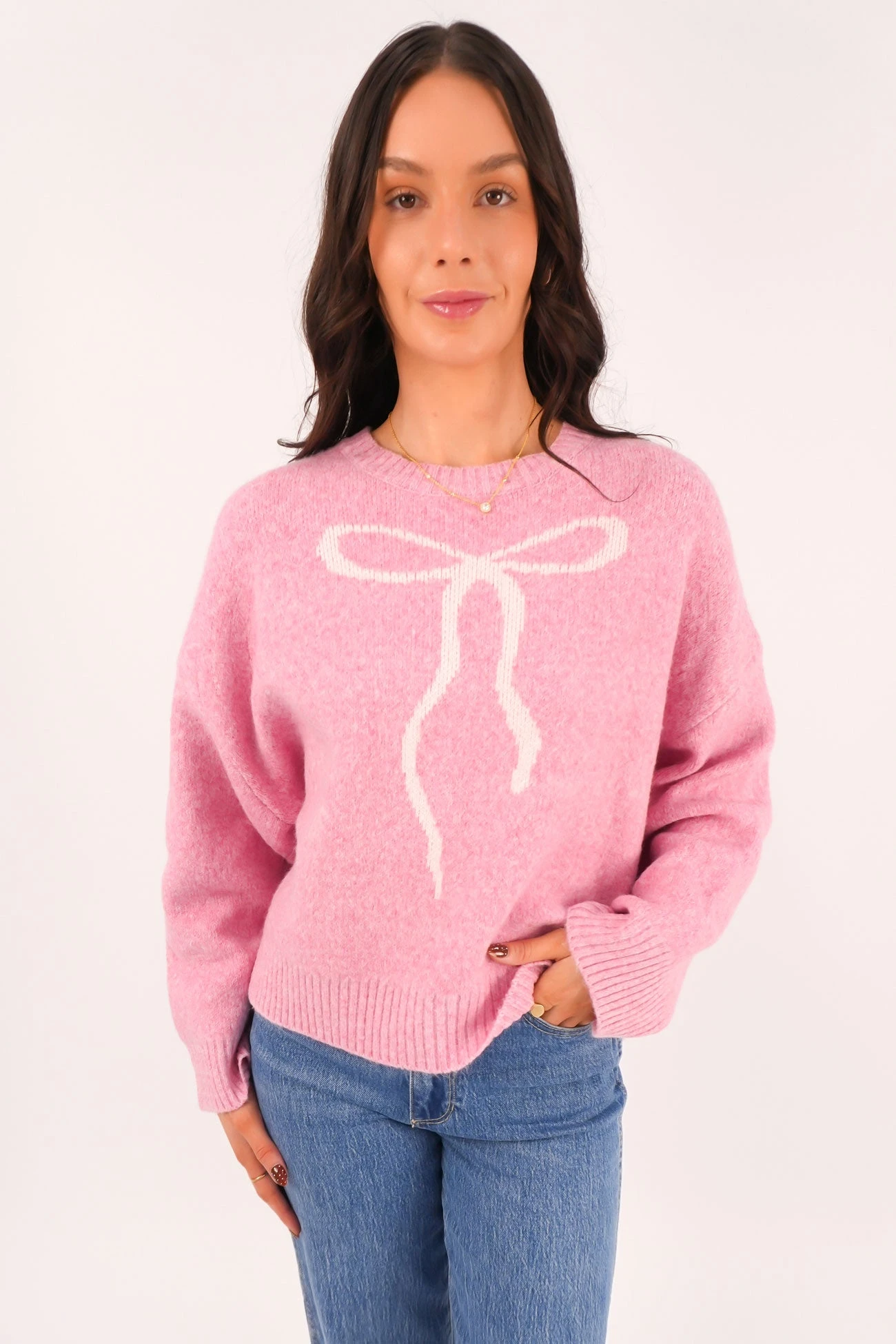 Ingrid Knit Jumper Pink 1 Ingrid Knit Jumper Pink
