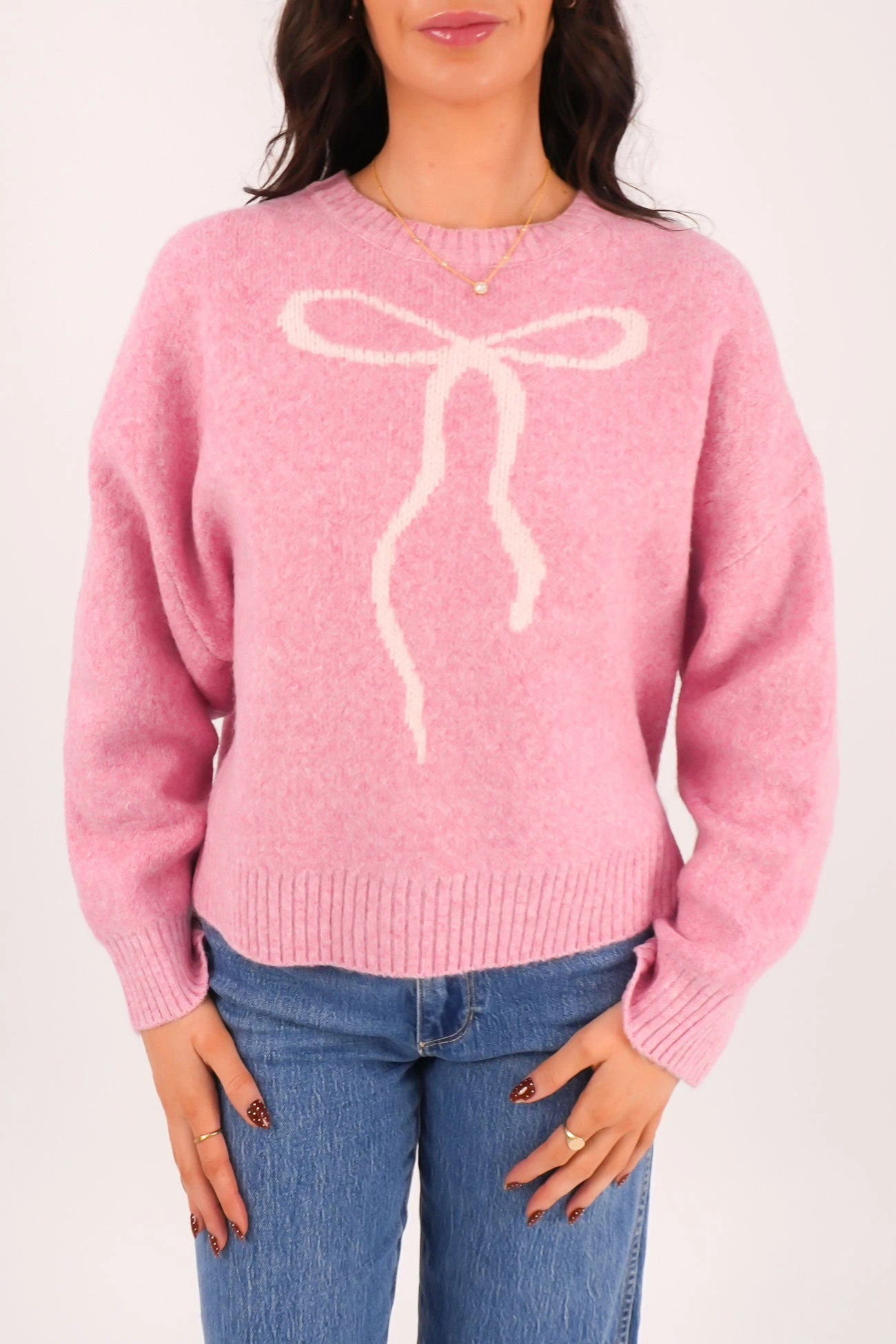 Ingrid Knit Jumper Pink 2 Ingrid Knit Jumper Pink - Image 2