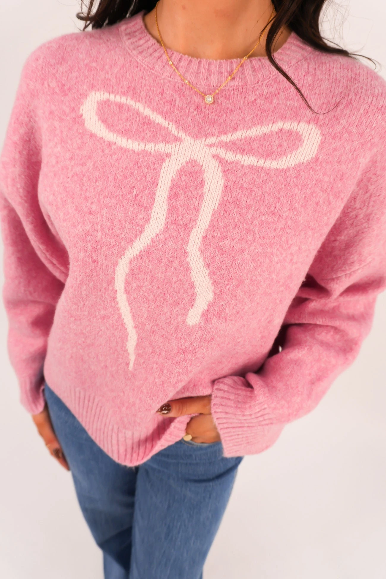 Ingrid Knit Jumper Pink 3 Ingrid Knit Jumper Pink - Image 3