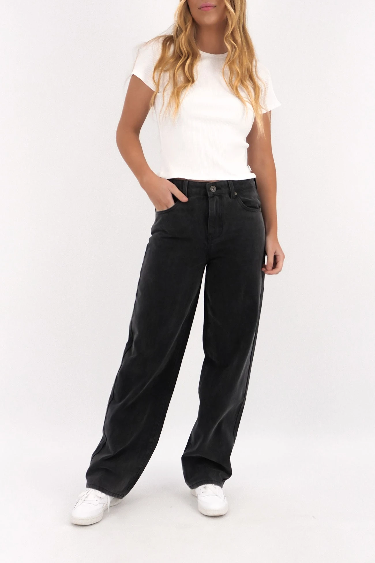 Jade Baggy Jean Washed Black 2 Jade Baggy Jean Washed Black - Image 2