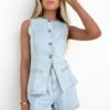 Jade Denim Set Light Blue