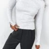 Jordyn Rib Long Sleeve Snow Marle