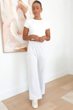 Journey Stripe Track Pant Snow Marle