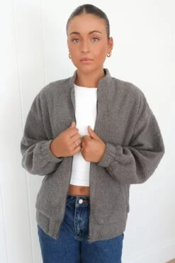 Knox Bomber Jacket Grey 9 Knox Bomber Jacket Grey -Jean Jail Shop Knox Bomber Jacket Grey f66