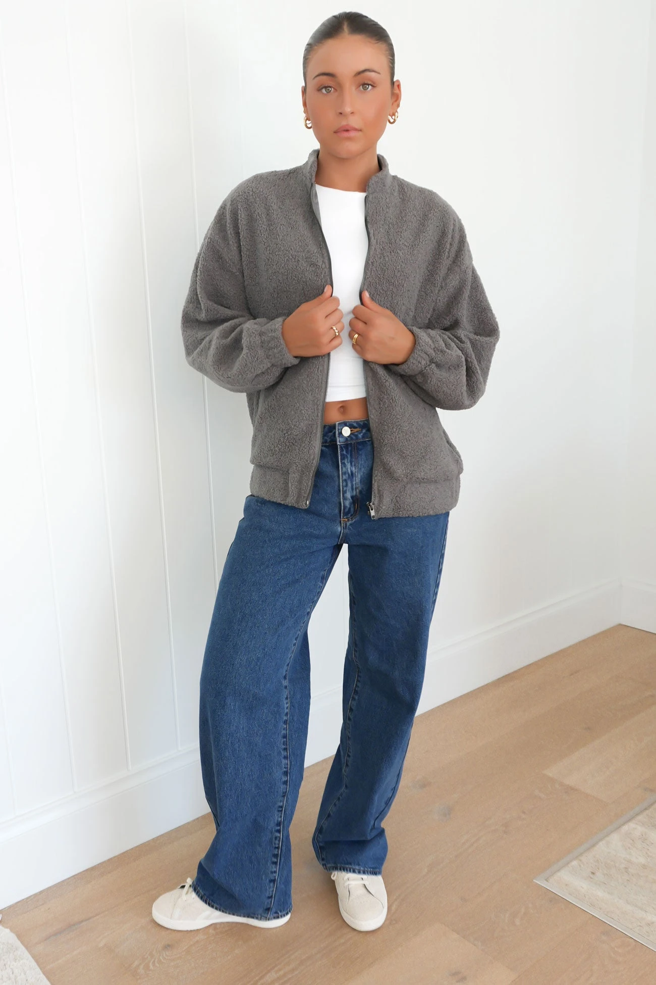 Knox Bomber Jacket Grey 5 Knox Bomber Jacket Grey - Image 5