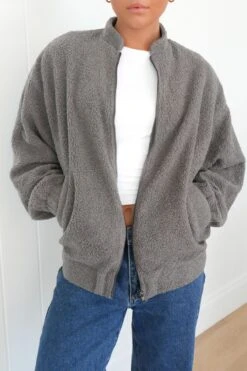 Knox Bomber Jacket Grey 10 Knox Bomber Jacket Grey -Jean Jail Shop Knox Bomber Jacket Grey fc