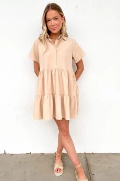 Koda Mini Dress Tan 6 Koda Mini Dress Tan -Jean Jail Shop Koda Mini Dress Tan fjpg