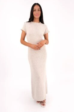 Leela Knit Maxi Dress Beige