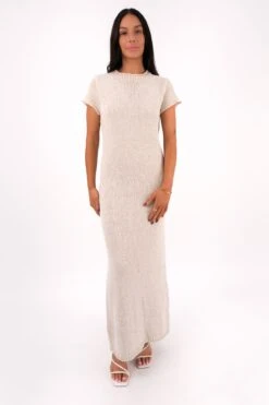 Leela Knit Maxi Dress Beige -Jean Jail Shop Leela Knit Maxi Dress Beige f10