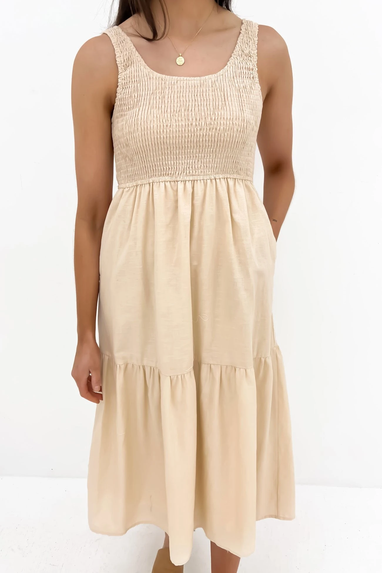 Lenni Midi Dress Beige 1 Lenni Midi Dress Beige