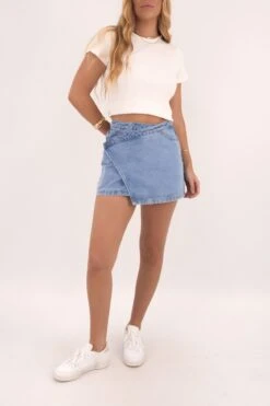 Lenni Mini Skort Light Blue -Jean Jail Shop Lenni Mini Skort Light Blue f449