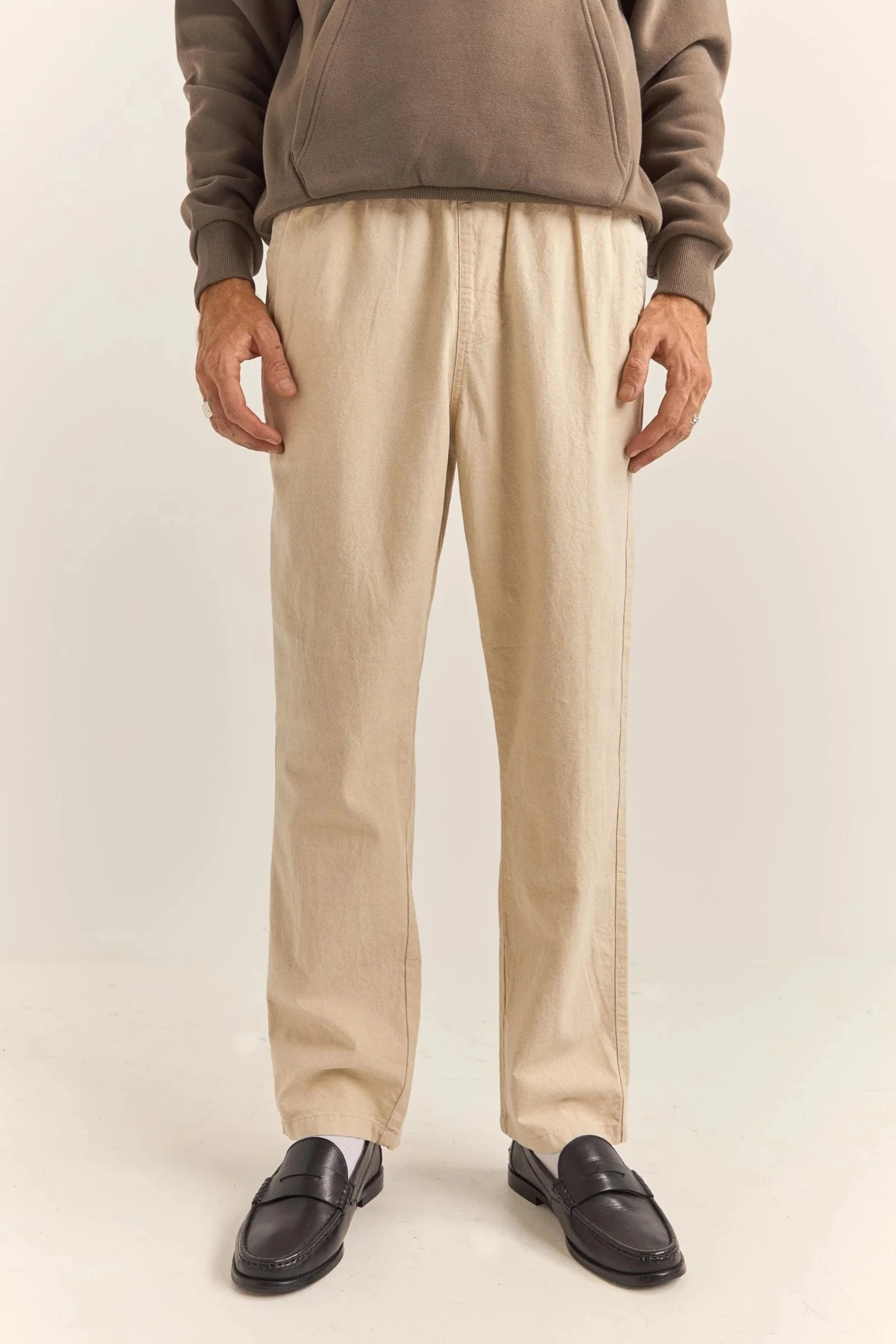 Rhythm Linen Jam Pant Bone 1 Rhythm Linen Jam Pant Bone