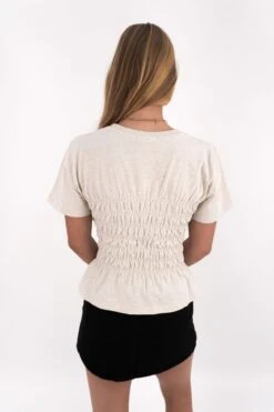 Lipa Ruched Top Oat -Jean Jail Shop Lipa Ruched Top Oat b