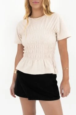 Lipa Ruched Top Oat