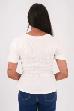 Lipa Ruched Top Vintage White -Jean Jail Shop Lipa Ruched Top Vintage White b