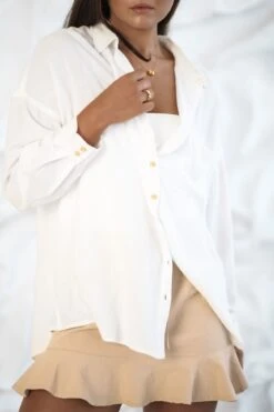 Logan Staple Shirt White -Jean Jail Shop Logan Staple Shirt White f