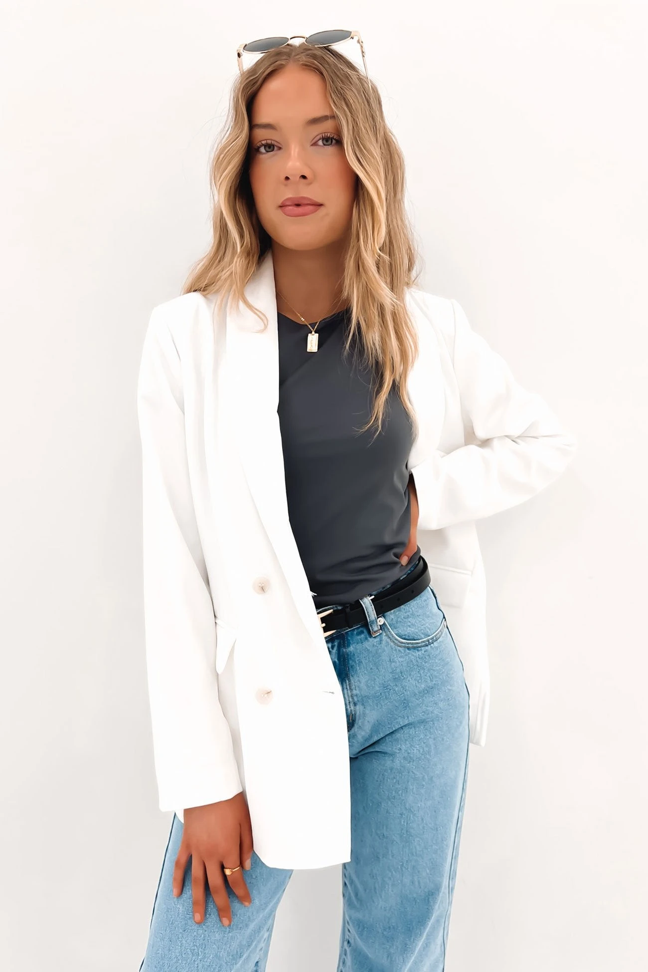 Lucas Blazer Chalk 2 Lucas Blazer Chalk - Image 2