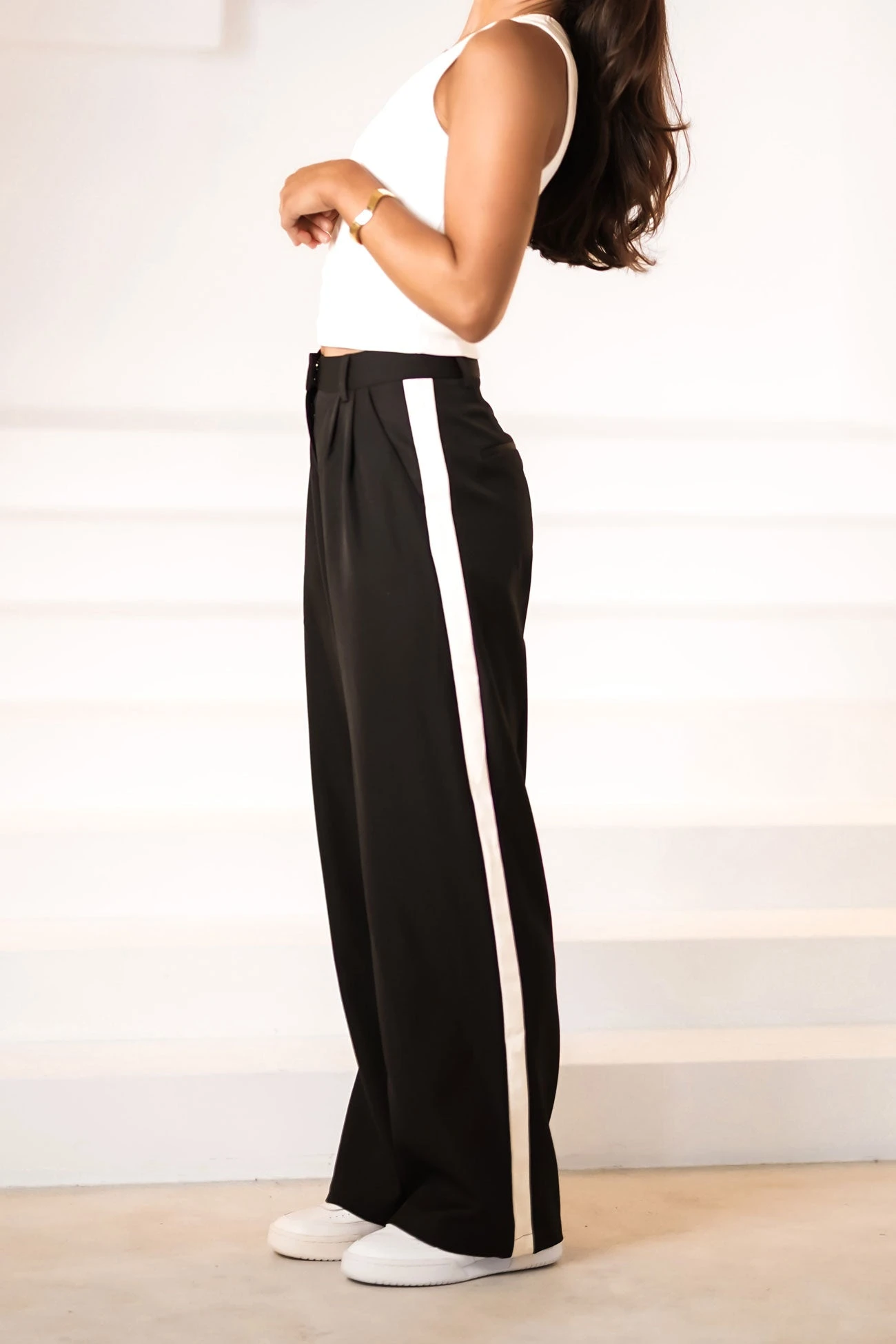 Lucas Stripe Pant Black 2 Lucas Stripe Pant Black - Image 2