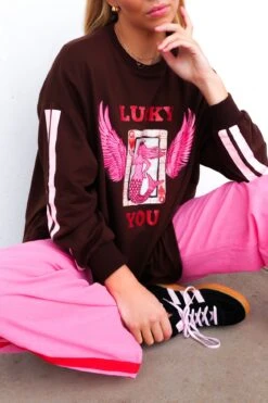 Lucky You Set Brown Pink