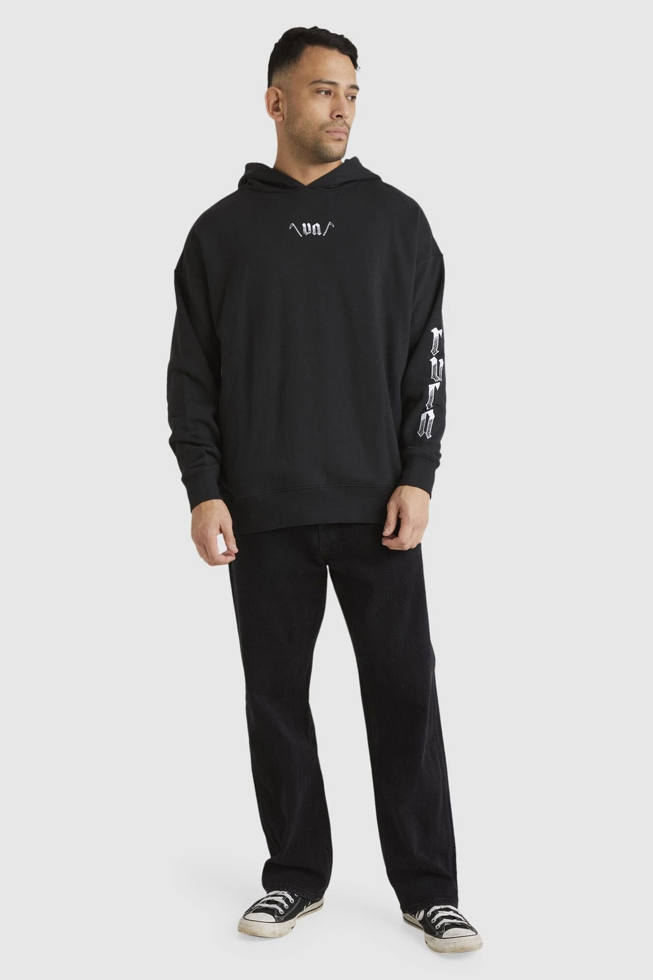 RVCA Lynes VA Hoodie Black 2 RVCA Lynes VA Hoodie Black - Image 2
