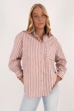 Lynton Shirt Blush Chocolate