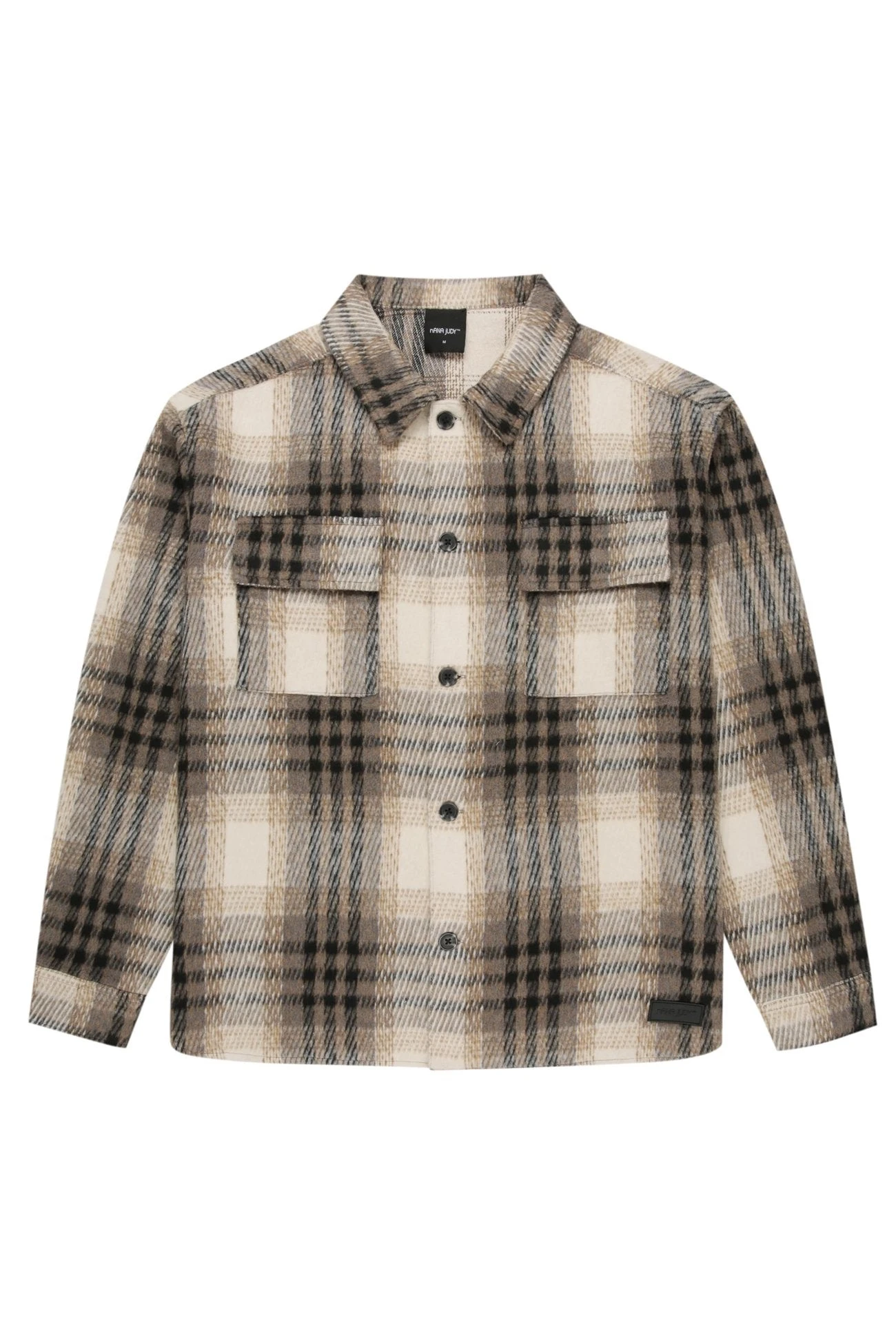 Malone Overshirt Black Grey Plaid 6 Malone Overshirt Black Grey Plaid - Image 6