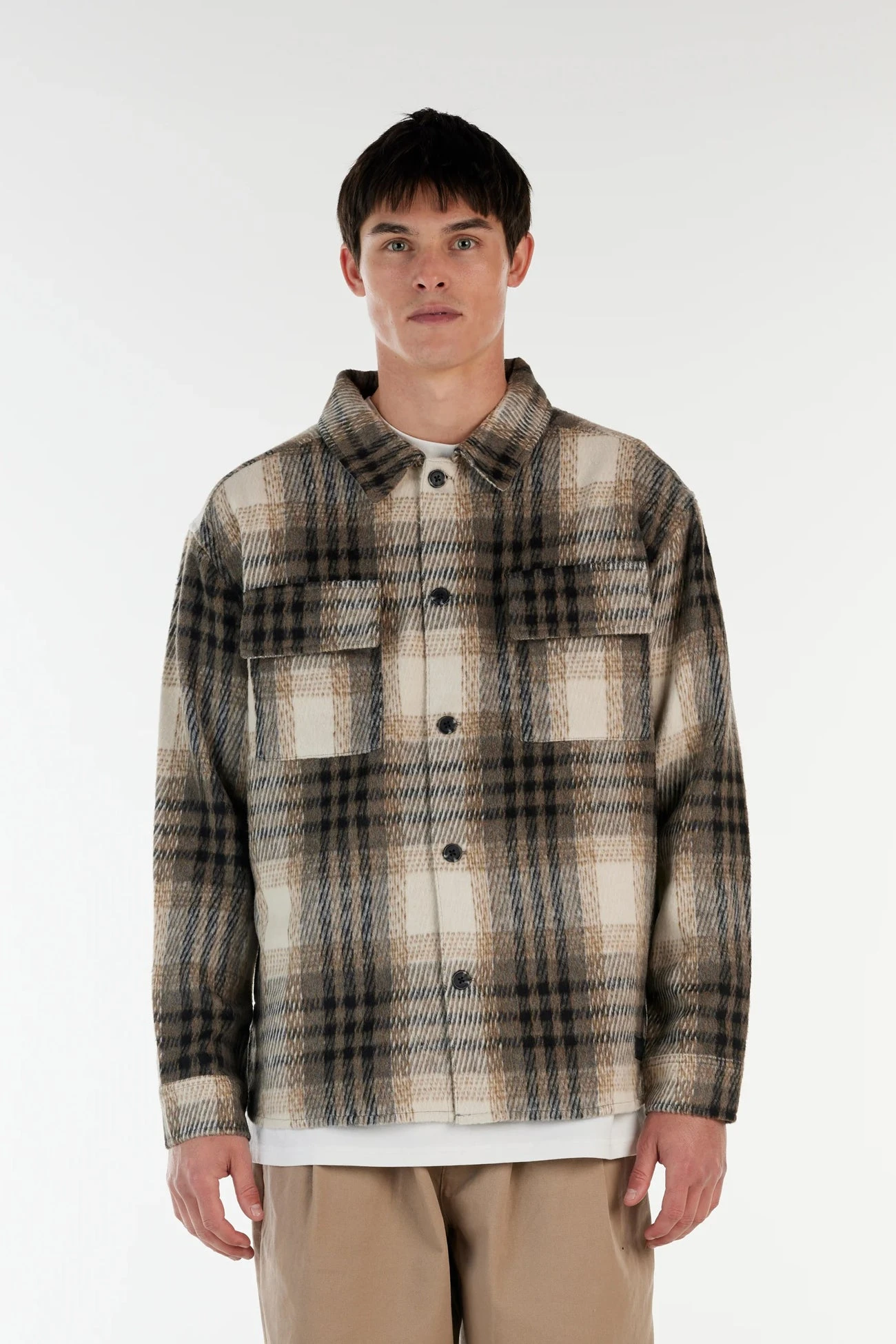 Malone Overshirt Black Grey Plaid 1 Malone Overshirt Black Grey Plaid