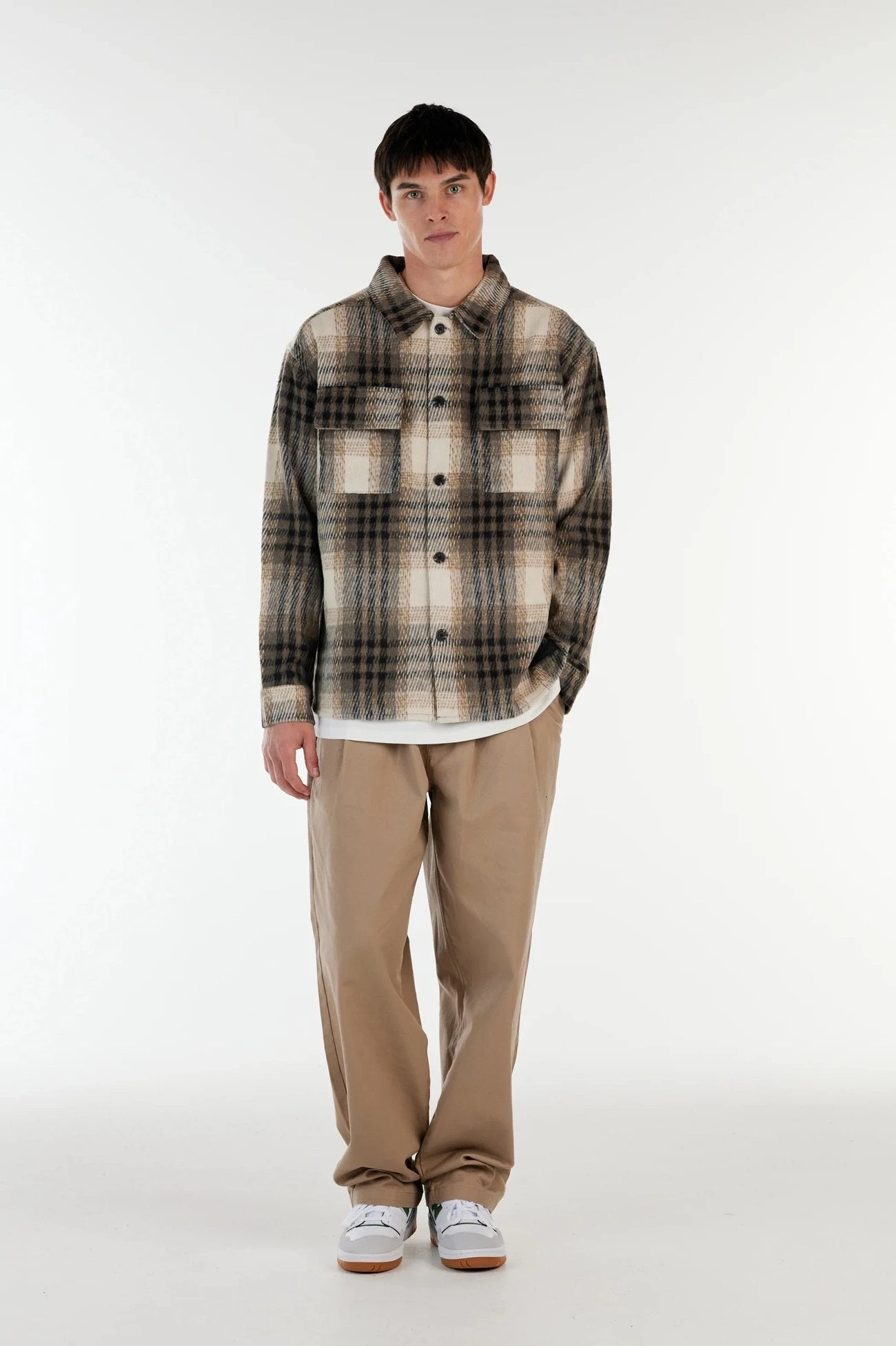 Malone Overshirt Black Grey Plaid 4 Malone Overshirt Black Grey Plaid - Image 4