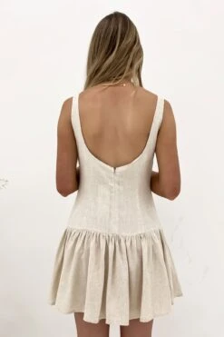 Maple Mini Dress Beige -Jean Jail Shop Maple Mini Dress Beige bb