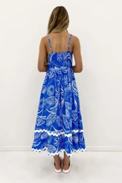 Mathilda Midi Dress Blue Hoxton -Jean Jail Shop Mathilda Midi Dress Blue Hoxton bb