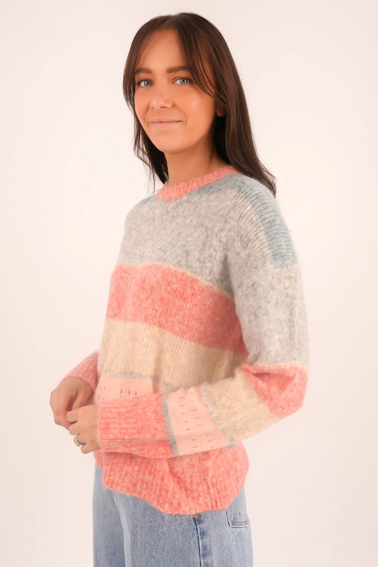 Mazie Knit Jumper Pink 2 Mazie Knit Jumper Pink - Image 2