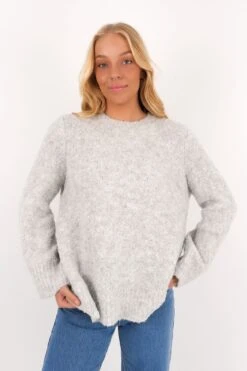 Mindie Knit Crew Mid Grey