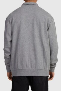 RVCA Mini Flipped Half Zip Grey Marle 9 RVCA Mini Flipped Half Zip Grey Marle -Jean Jail Shop Mini Flipped Half Zip Grey Marle b