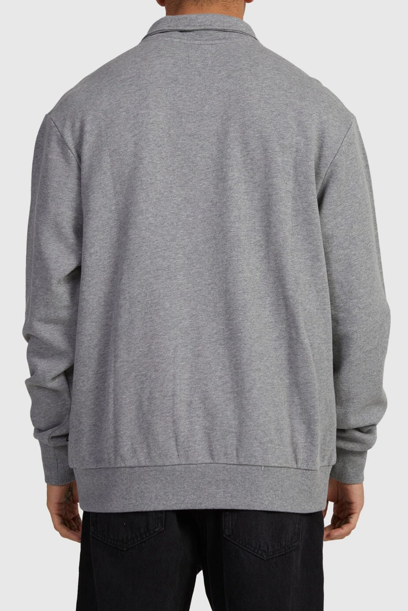 RVCA Mini Flipped Half Zip Grey Marle 5 RVCA Mini Flipped Half Zip Grey Marle - Image 5