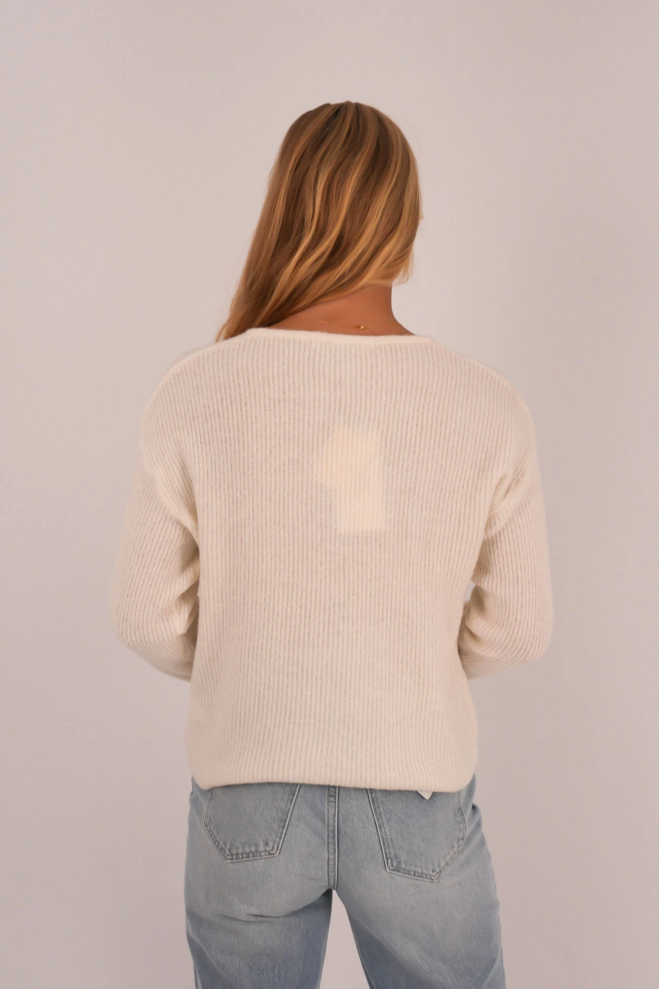 Murphy Knit Cardi Vintage White 3 Murphy Knit Cardi Vintage White - Image 3