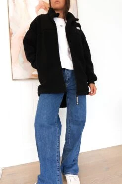 Nate Teddy Jacket Black 8 Nate Teddy Jacket Black -Jean Jail Shop Nate Teddy Jacket Black 3