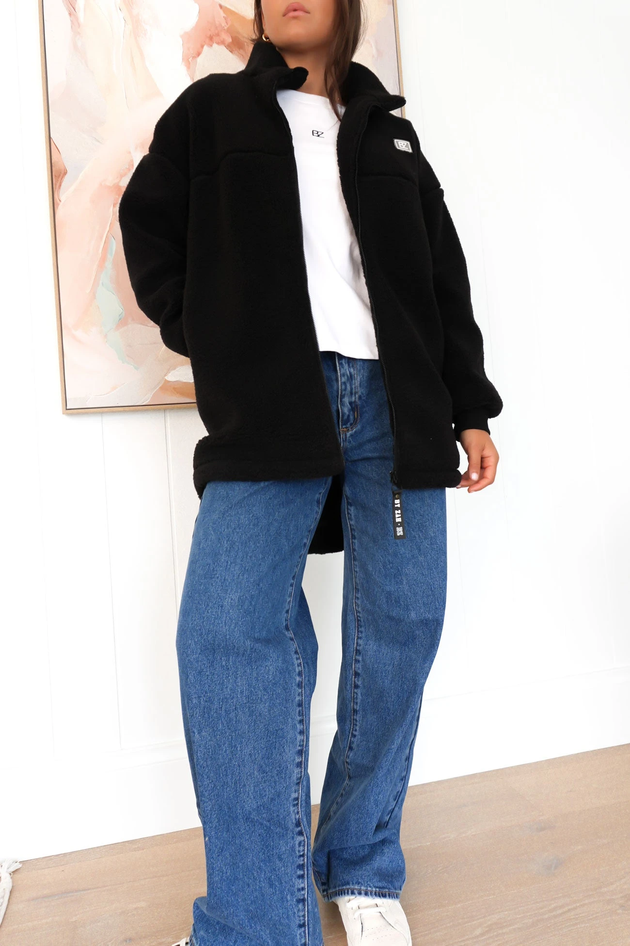 Nate Teddy Jacket Black 3 Nate Teddy Jacket Black - Image 3