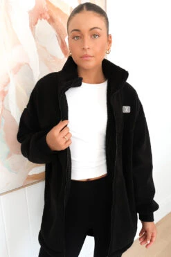 Nate Teddy Jacket Black 10 Nate Teddy Jacket Black -Jean Jail Shop NateTeddyJacketBlack1