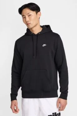 Nike Club BB Pullover Fleece Hoodie Black White